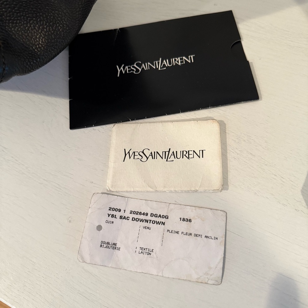 YSL Black Downtown Tote Bag - Picture 14 of 15